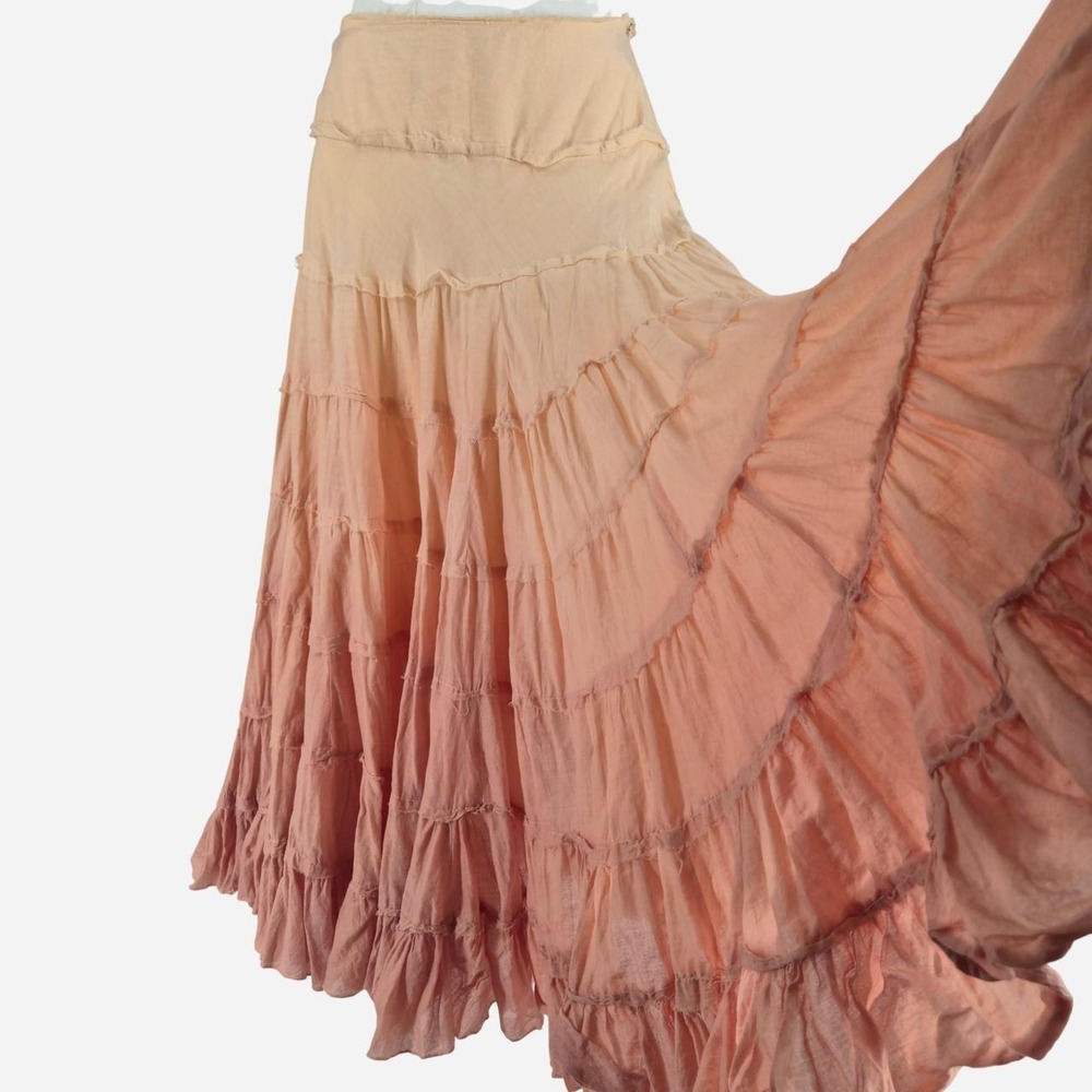 bebe peach ombre maxi skirt marked size small. - Picture 3 of 8